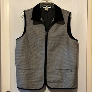 Allison Daley Black and White Houndstooth Vest